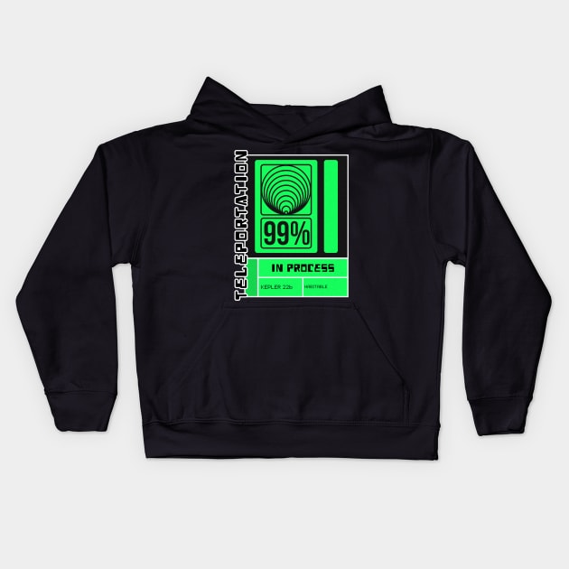 Future Teleportation Kids Hoodie by NB-Art